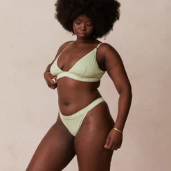 Discount Bamboo Triangle BH und String/Slip Set - Ohne Bügel|Bralettes