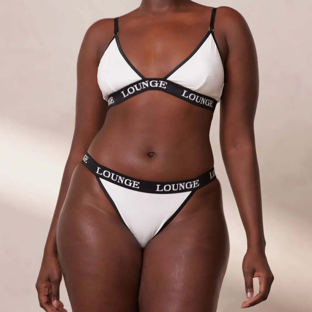 Sale Bamboo Triangle BH und String/Slip Set - Ohne Bügel|Bralettes