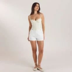 Best Bestickter Korsett-Top mit Blumenmuster - T-Shirts Und Oberteile