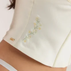 Best Bestickter Korsett-Top mit Blumenmuster - T-Shirts Und Oberteile