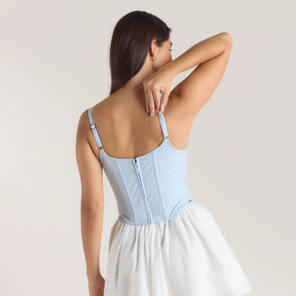Sale Bestickter Korsett-Top mit Blumenmuster - T-Shirts Und Oberteile