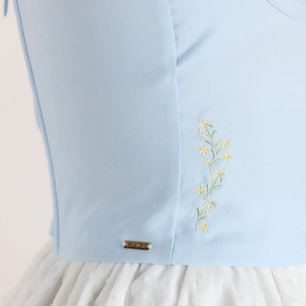 Sale Bestickter Korsett-Top mit Blumenmuster - T-Shirts Und Oberteile