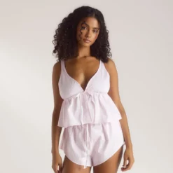Online Bloom & Stripe Cami-Oberteil - Pyjamas Sets|Pyjama-Oberteile