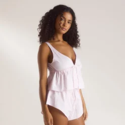Online Bloom & Stripe Cami-Oberteil - Pyjamas Sets|Pyjama-Oberteile