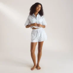 New Bloom & Stripe Kurzärmeliges Pyjamahemd - Pyjamas Sets|Pyjama-Oberteile