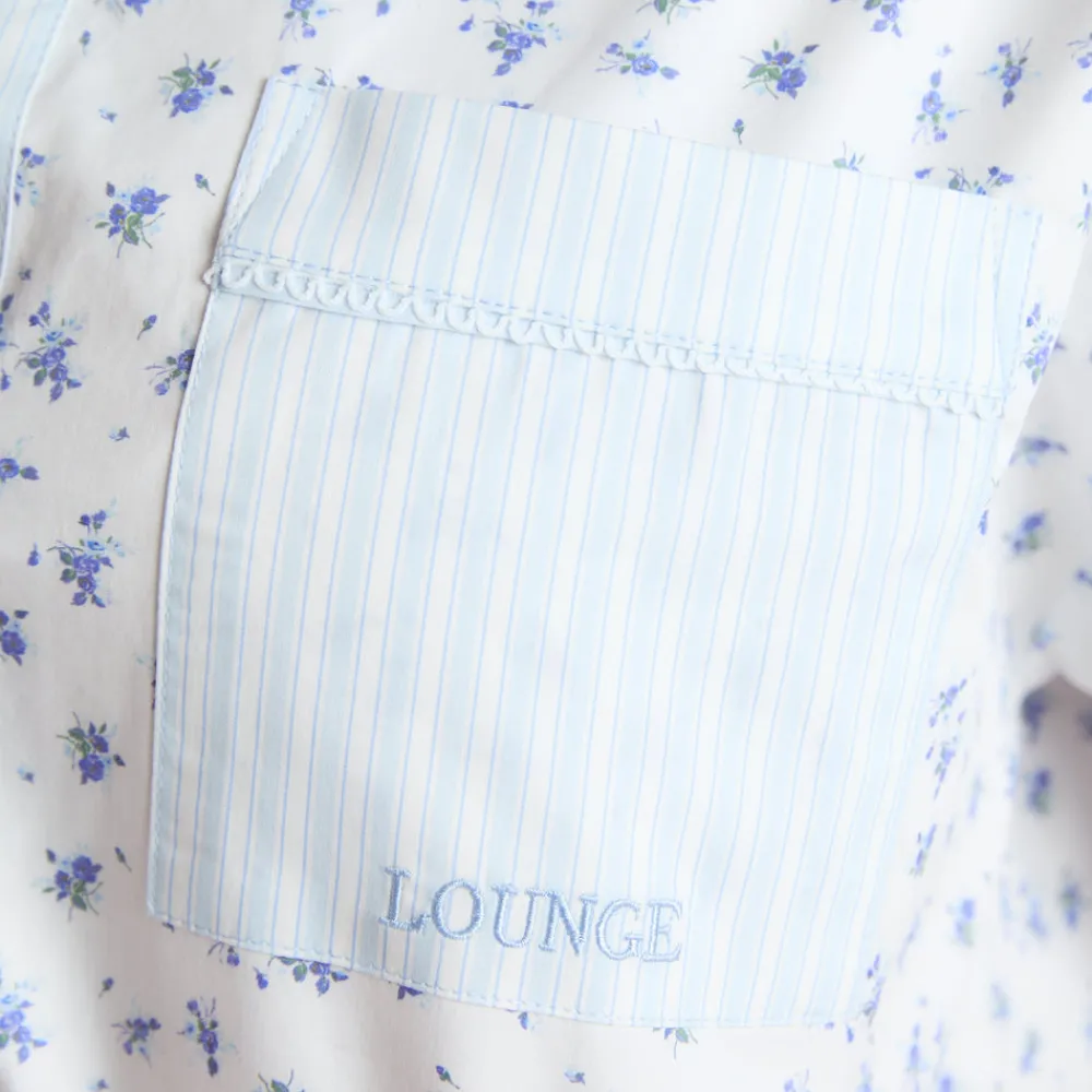 New Bloom & Stripe Kurzärmeliges Pyjamahemd - Pyjamas Sets|Pyjama-Oberteile