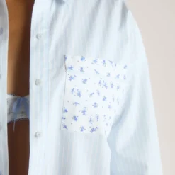 Discount Bloom & Stripe Pyjamahemd - Pyjamas Sets|Pyjama-Oberteile