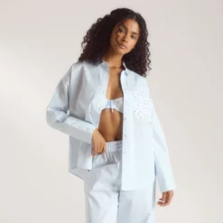 Discount Bloom & Stripe Pyjamahemd - Pyjamas Sets|Pyjama-Oberteile
