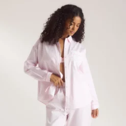 Online Bloom & Stripe Pyjamahemd - Pyjamas Sets|Pyjama-Oberteile