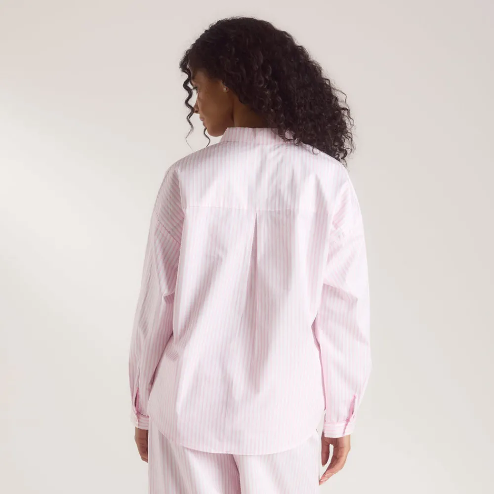 Online Bloom & Stripe Pyjamahemd - Pyjamas Sets|Pyjama-Oberteile