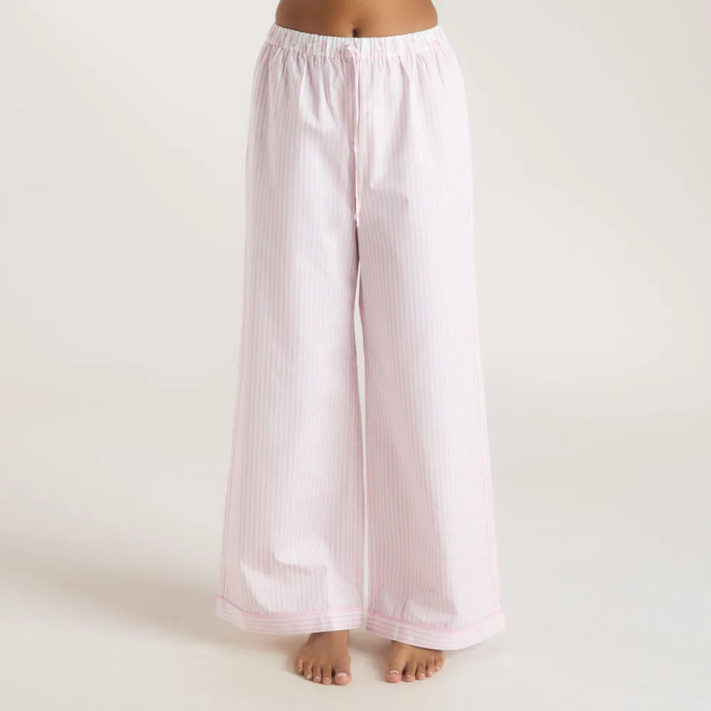 Online Bloom & Stripe Pyjamahose - Pyjamas Sets|Pyjama-Hosen