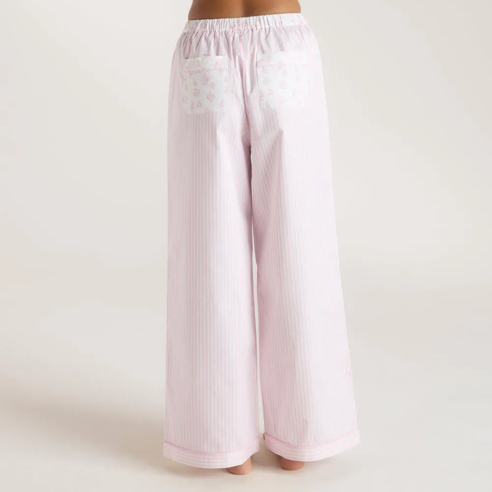 Online Bloom & Stripe Pyjamahose - Pyjamas Sets|Pyjama-Hosen