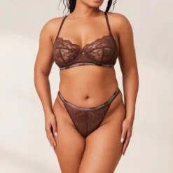Hot Blossom Balcony BH & String Set - Brunette Mit Bügel|Balcony