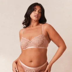 Sale Blossom Balcony BH & String Set - Dusty Rose Mit Bügel|Balcony