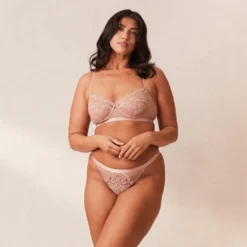 Sale Blossom Balcony BH & String Set - Dusty Rose Mit Bügel|Balcony