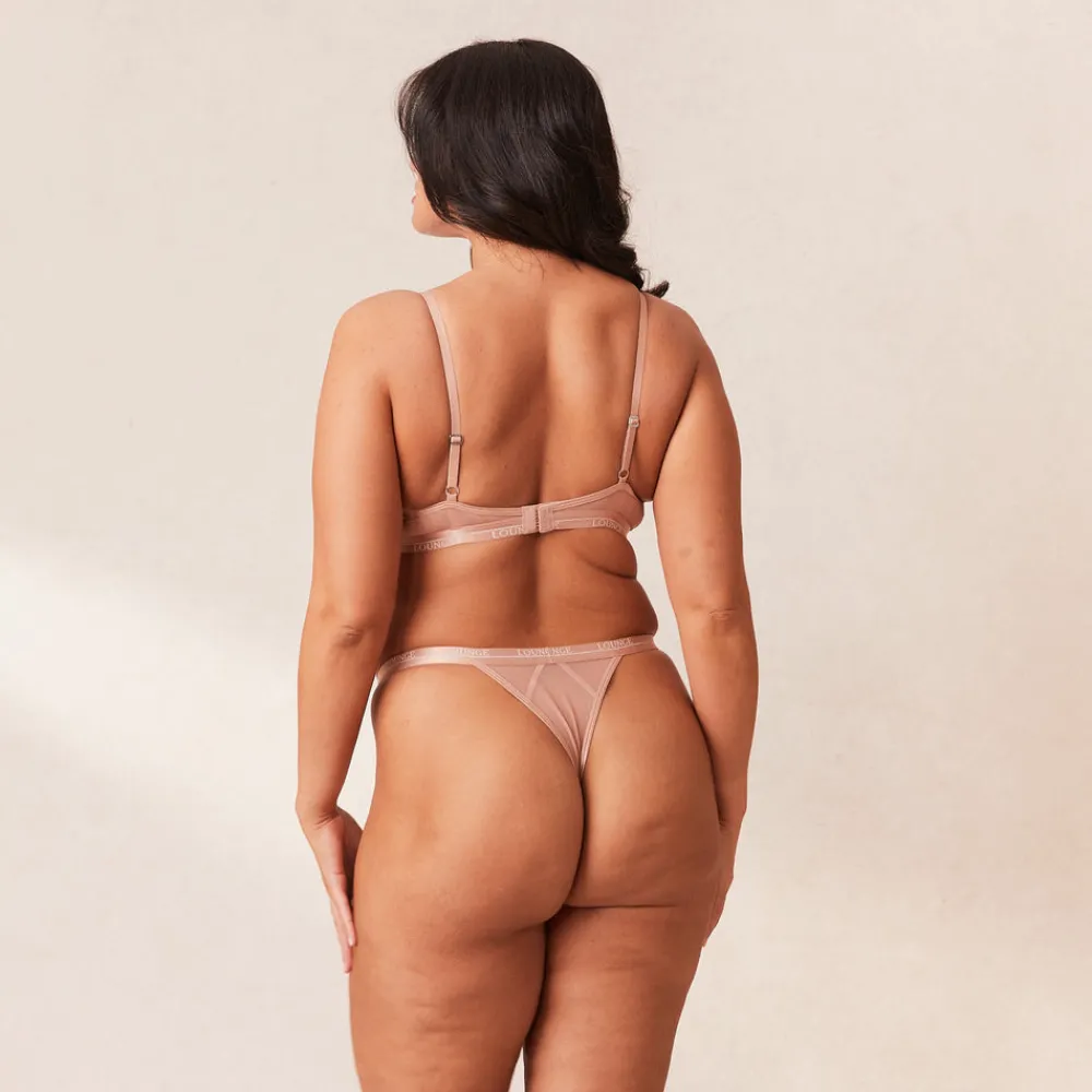 Sale Blossom Balcony BH & String Set - Dusty Rose Mit Bügel|Balcony