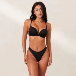 Best Comfort Push-Up T-shirt BH & String Set - Mit Bügel|Push-Up