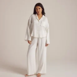 Outlet Crinkle Pyjamahemd - Pyjamas Sets|Pyjama-Oberteile