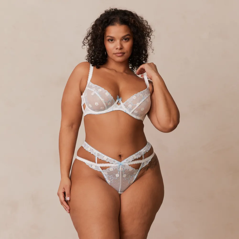 Clearance Fleur Balcony Bra und String Set - Mit Bügel|Balcony