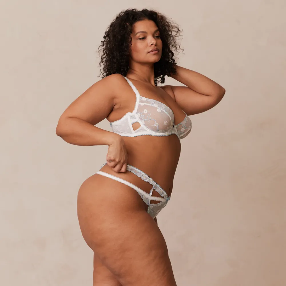 Clearance Fleur Balcony Bra und String Set - Mit Bügel|Balcony