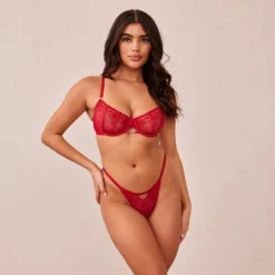 Clearance Flirt Balcony BH und String/Slip Set - Mit Bügel|Balcony