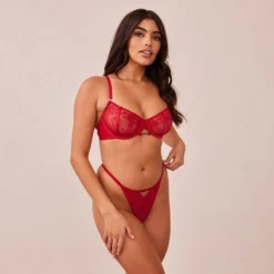 Clearance Flirt Balcony BH und String/Slip Set - Mit Bügel|Balcony