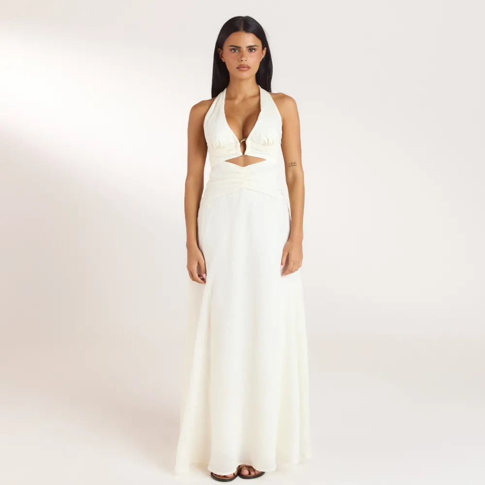 Best Gerüschtes Tencel Maxikleid - Kleider Und Röcke