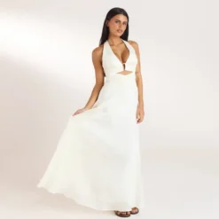 Best Gerüschtes Tencel Maxikleid - Kleider Und Röcke