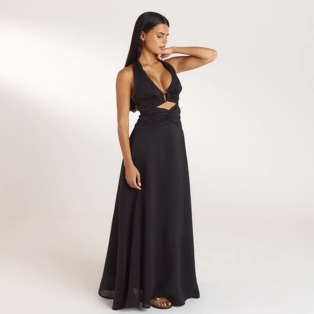 Best Gerüschtes Tencel Maxikleid - Kleider Und Röcke