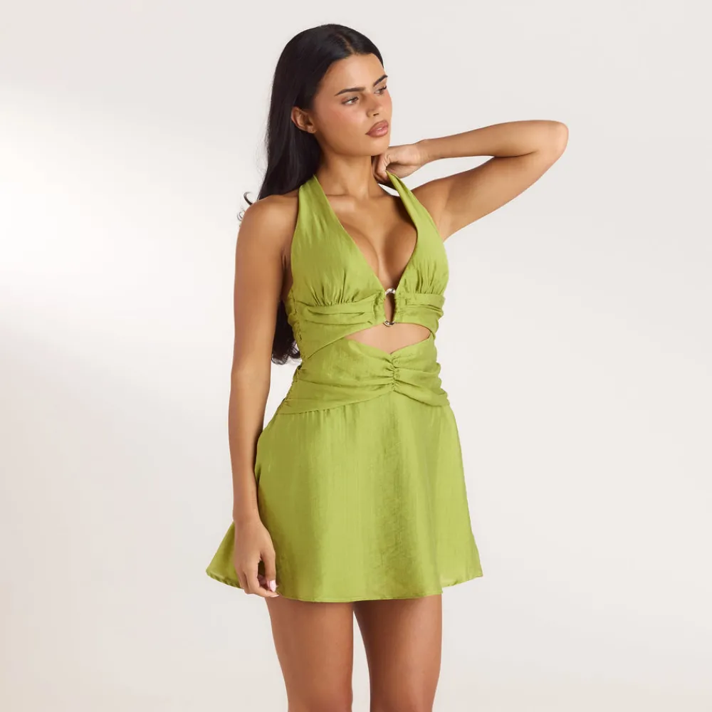 Clearance Gerüschtes Tencel Minikleid - Kleider Und Röcke