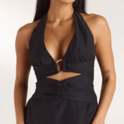 Online Gerüschtes Tencel Minikleid - Kleider Und Röcke