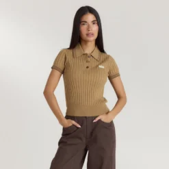 Online Gestricktes Polo-Top - Strickwaren