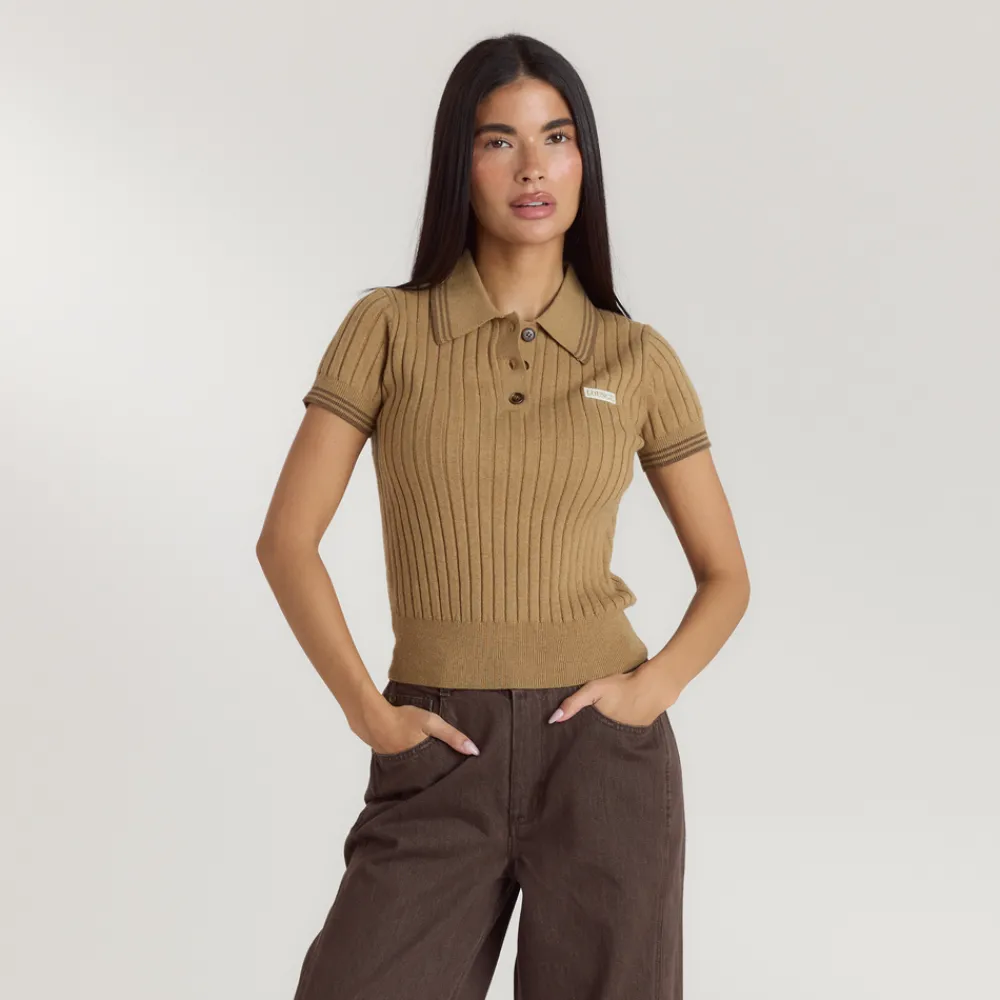 Online Gestricktes Polo-Top - Strickwaren