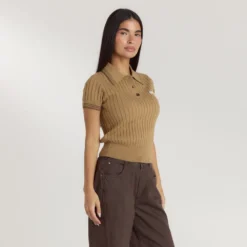 Online Gestricktes Polo-Top - Strickwaren