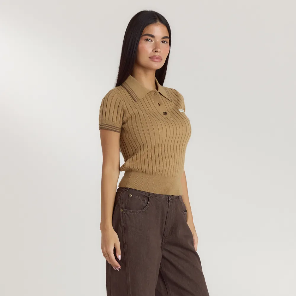 Online Gestricktes Polo-Top - Strickwaren