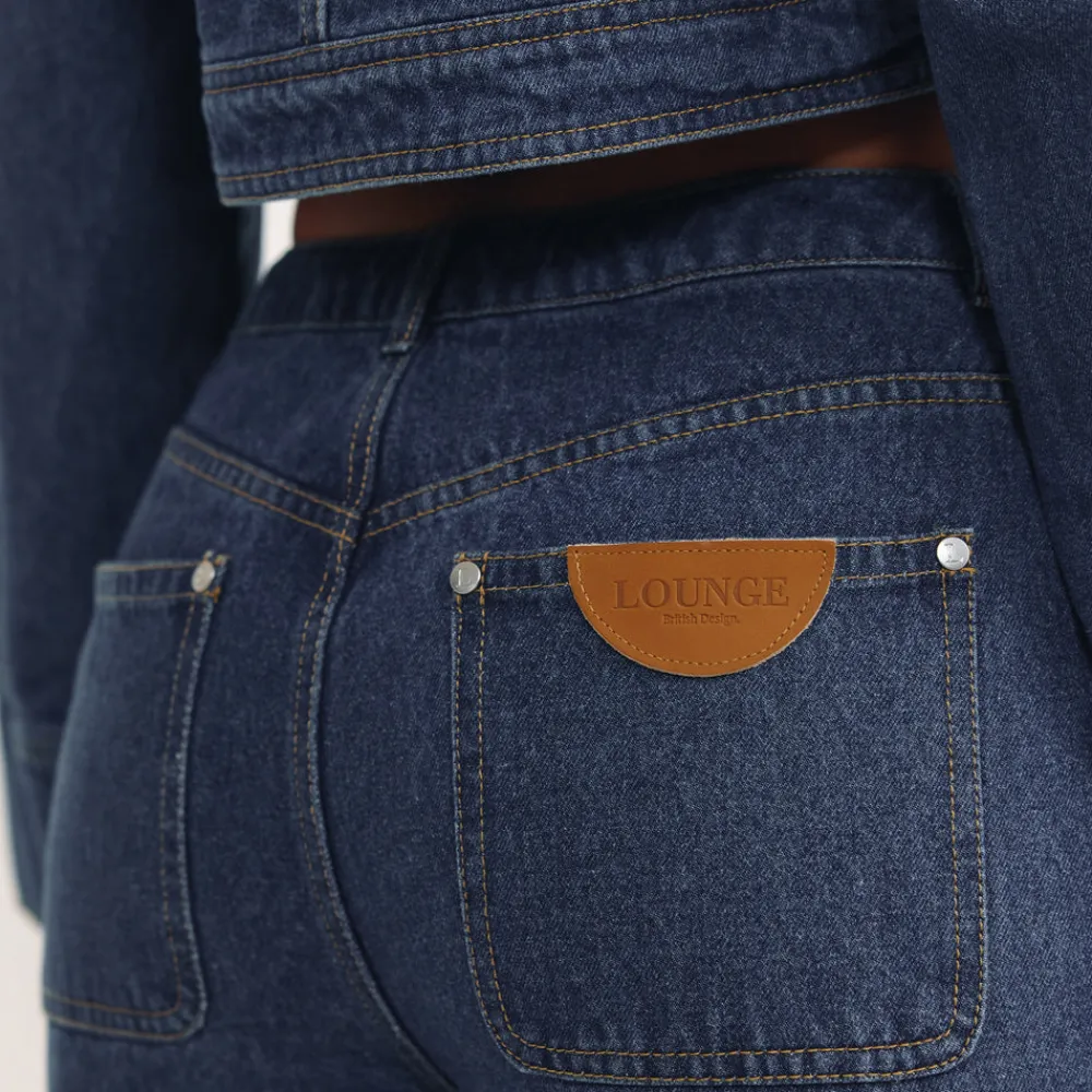 Outlet Hochtaillierte Jeans mit Weitem Bein - Hosen