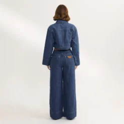 Outlet Hochtaillierte Jeans mit Weitem Bein - Hosen