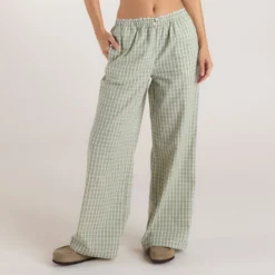 Sale Karierte Baumwollhose - Hosen