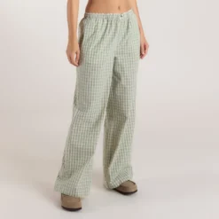 Sale Karierte Baumwollhose - Hosen