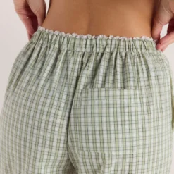 Sale Karierte Baumwollhose - Hosen