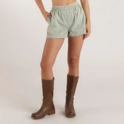 Outlet Karierte Baumwollshorts - Kurze Hose