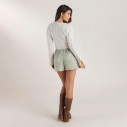 Outlet Karierte Baumwollshorts - Kurze Hose