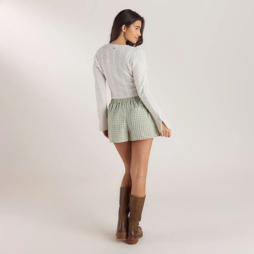 Outlet Karierte Baumwollshorts - Kurze Hose