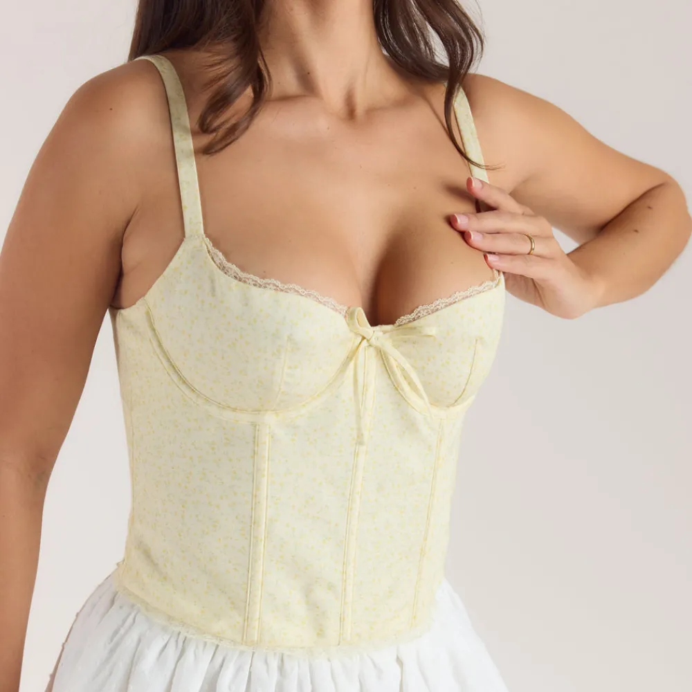 Best Korsetttop mit Spitzenbesatz - T-Shirts Und Oberteile