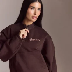 New Lounge Living Pullover mit Viertel-Zip - Hoodies Und Sweatshirts