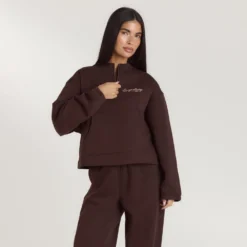 New Lounge Living Pullover mit Viertel-Zip - Hoodies Und Sweatshirts