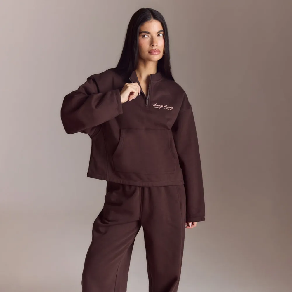 New Lounge Living Pullover mit Viertel-Zip - Hoodies Und Sweatshirts