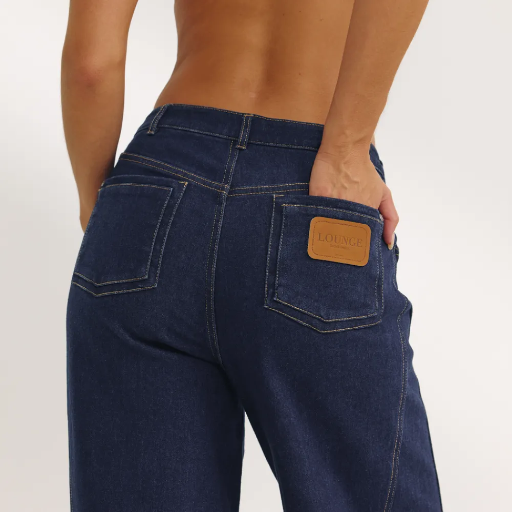 New Low-Rise-Jeans mit Weitem Bein - Hosen
