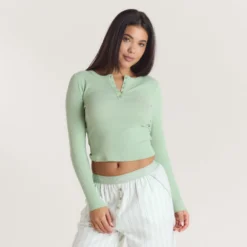 Best Mistletoe Henley Pyjamahemd - Pyjamas Sets|Pyjama-Oberteile