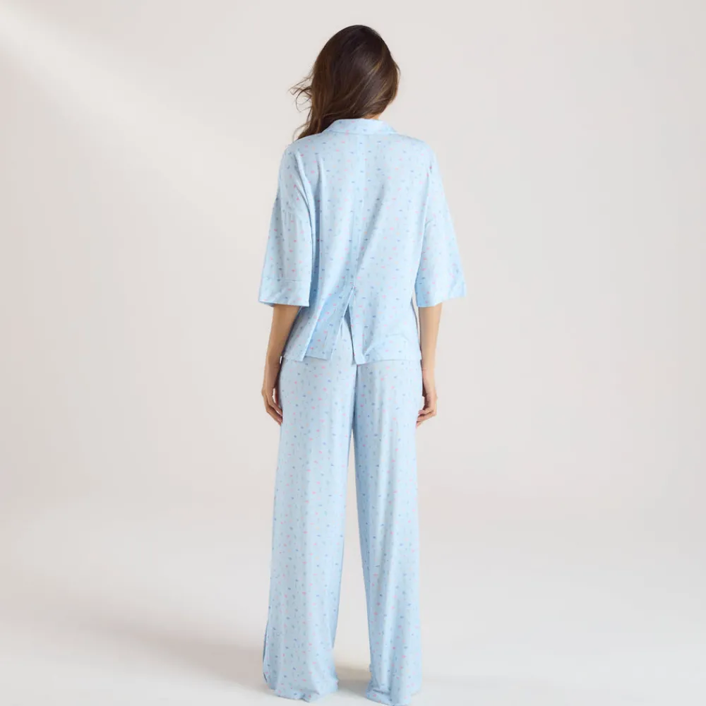 Discount Modal Pyjama-Shirt mit kurzen Ärmeln - Pyjamas Sets|Pyjama-Oberteile